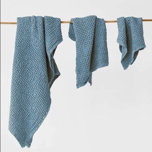 4x Magic Linen Gray Blue Towel set